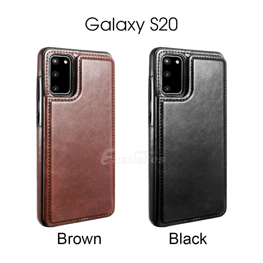 Magnetic Leather Wallet Case for Samsung S22 S21 S20 Note 20 Note 10 Series - Eastlakes Electronics