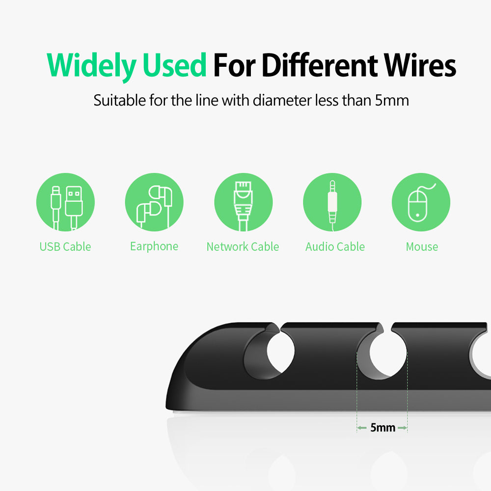 [3 Pack Set] Cable Self-Adhesive Desk Cord Management Organizer - Eastlakes Electronics