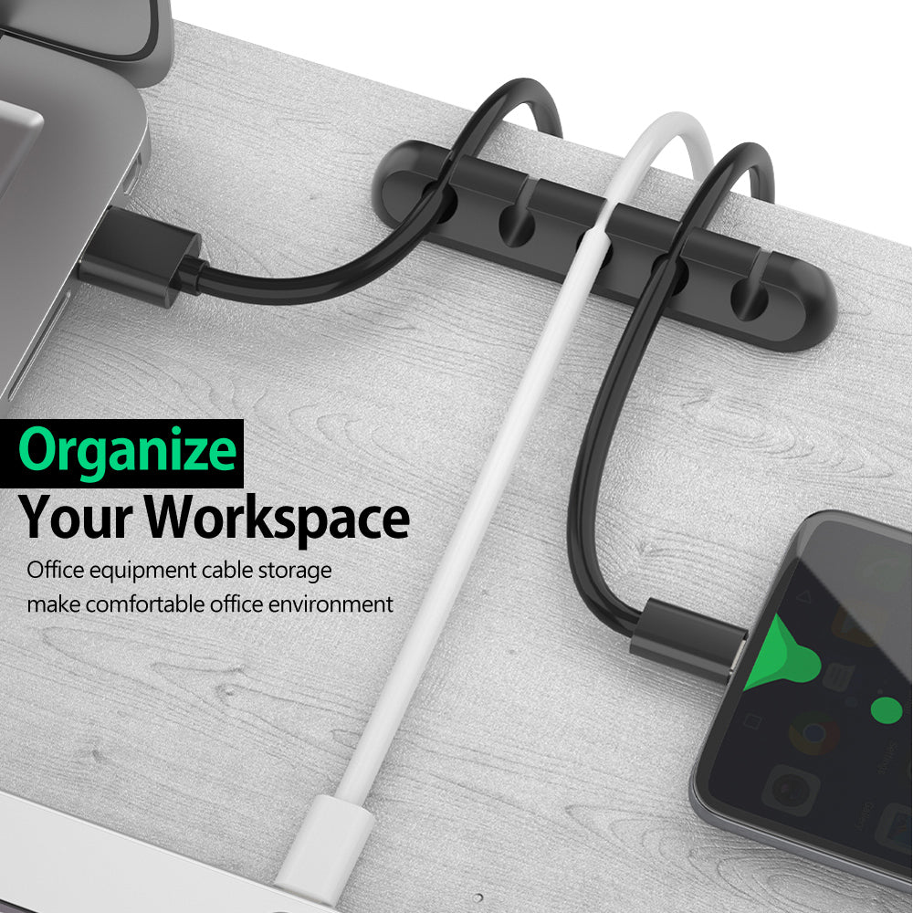 [3 Pack Set] Cable Self-Adhesive Desk Cord Management Organizer - Eastlakes Electronics