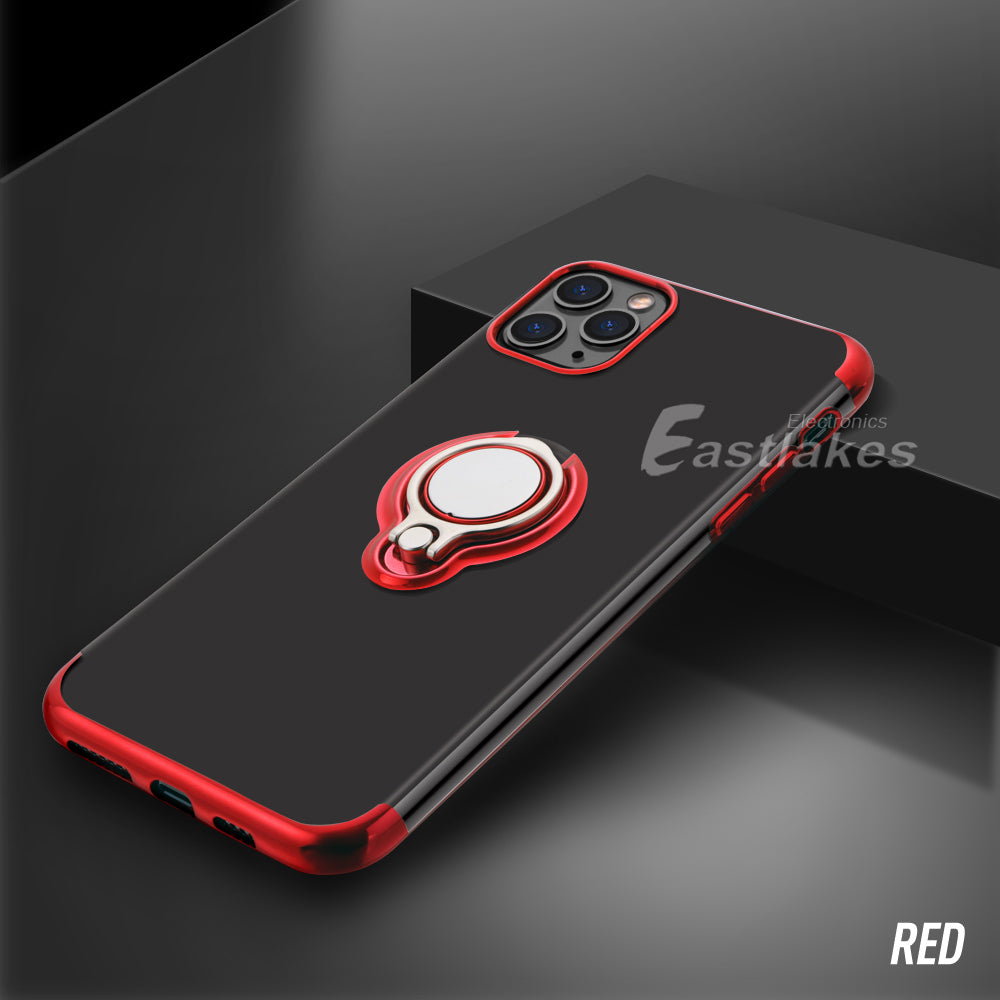 Silicone Magenetic Ring Case for iPhone 12 / 11 & X series - Eastlakes Electronics