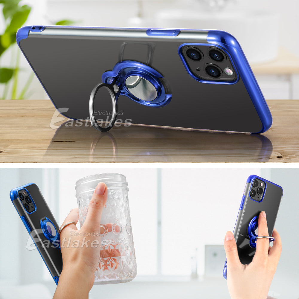 Silicone Magenetic Ring Case for iPhone 12 / 11 & X series - Eastlakes Electronics