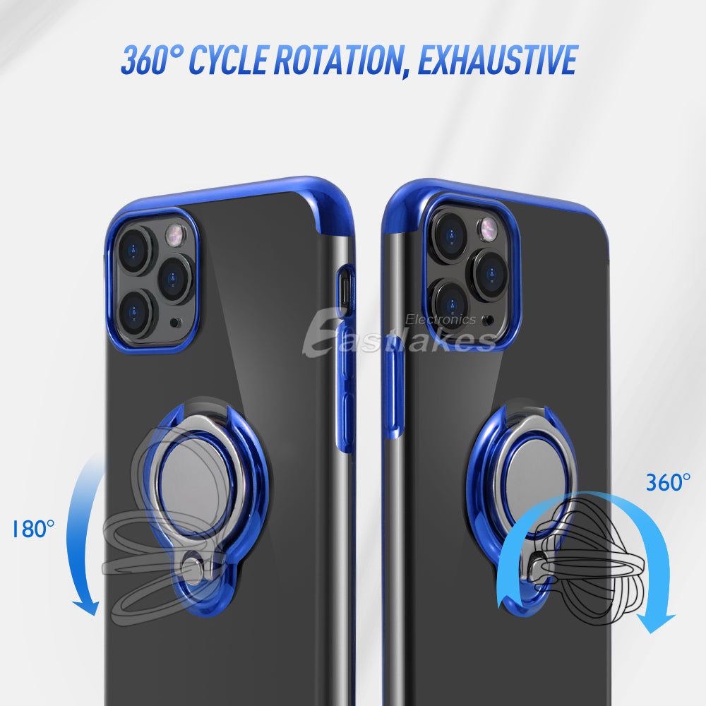 Silicone Magenetic Ring Case for iPhone 12 / 11 & X series - Eastlakes Electronics