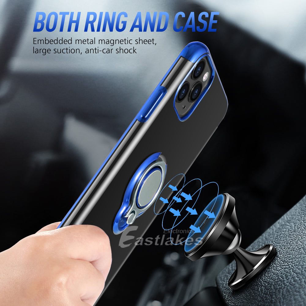 Silicone Magenetic Ring Case for iPhone 12 / 11 & X series - Eastlakes Electronics