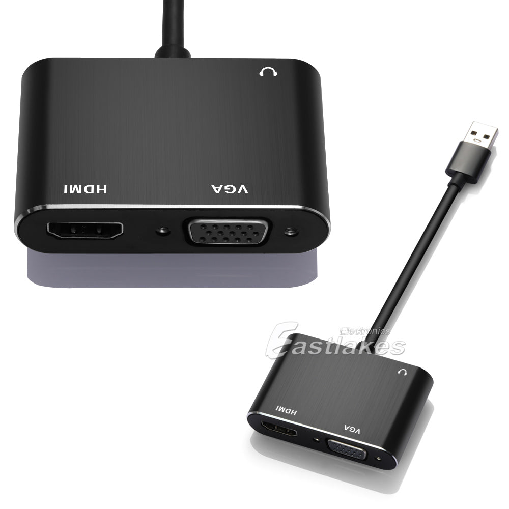 USB 3.0 To HDMI+VGA Dual Output Video Converter Adapter - Eastlakes Electronics