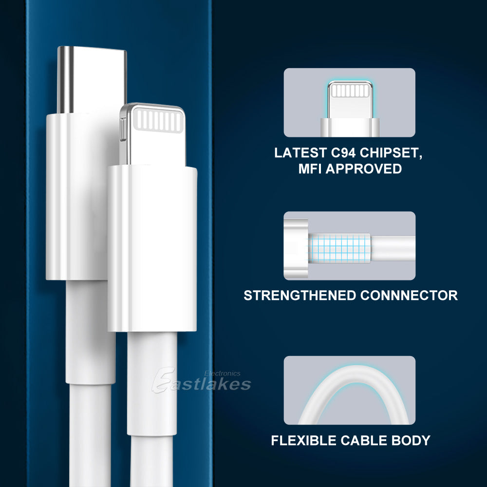 USB-C to Lighting Data Cable - Eastlakes Electronics