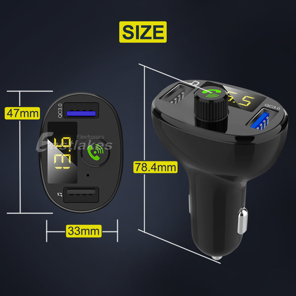 Bluetooth FM Transmitter Car Kit With USB Charger - Eastlakes Electronics