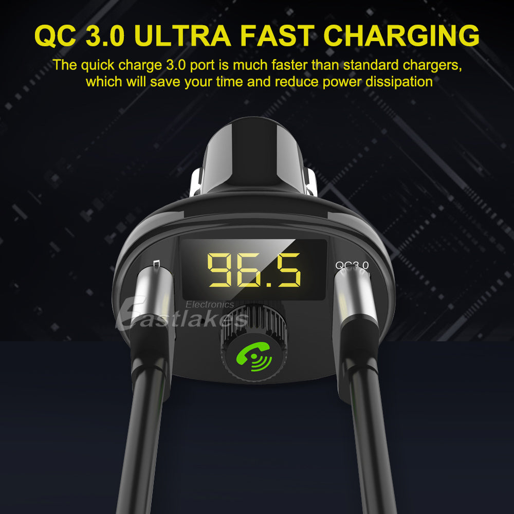 Bluetooth FM Transmitter Car Kit With USB Charger - Eastlakes Electronics