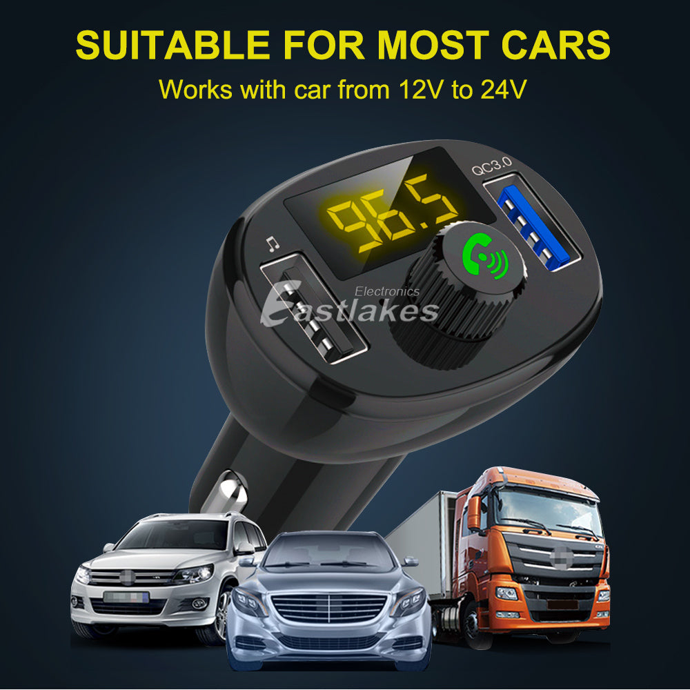 Bluetooth FM Transmitter Car Kit With USB Charger - Eastlakes Electronics