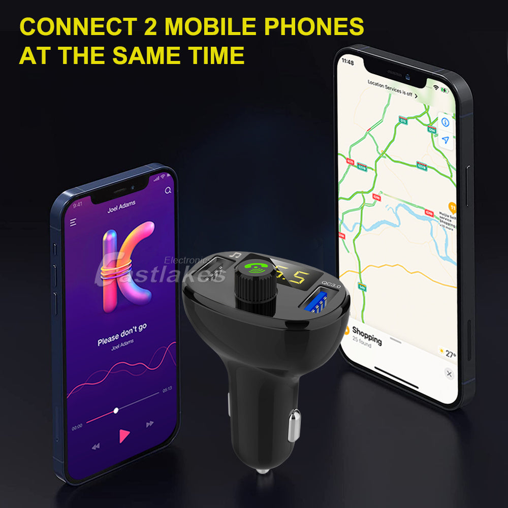 Bluetooth FM Transmitter Car Kit With USB Charger - Eastlakes Electronics