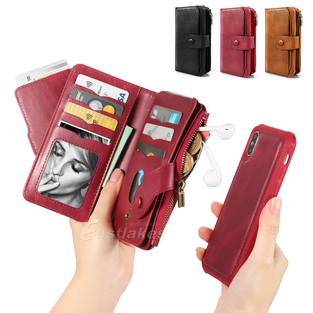 Flip Wallet Leather Card Pouch Case For Apple iPhone 11 Pro Max XR XS Max - Eastlakes Electronics