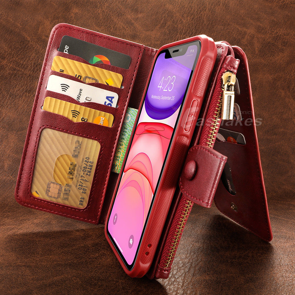Full Wallet Leather Card Pouch Case For Apple iPhone 11 Pro Max XR XS Max - Eastlakes Electronics