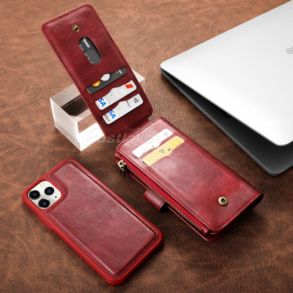 Full Wallet Leather Card Pouch Case For Apple iPhone 11 Pro Max XR XS Max - Eastlakes Electronics