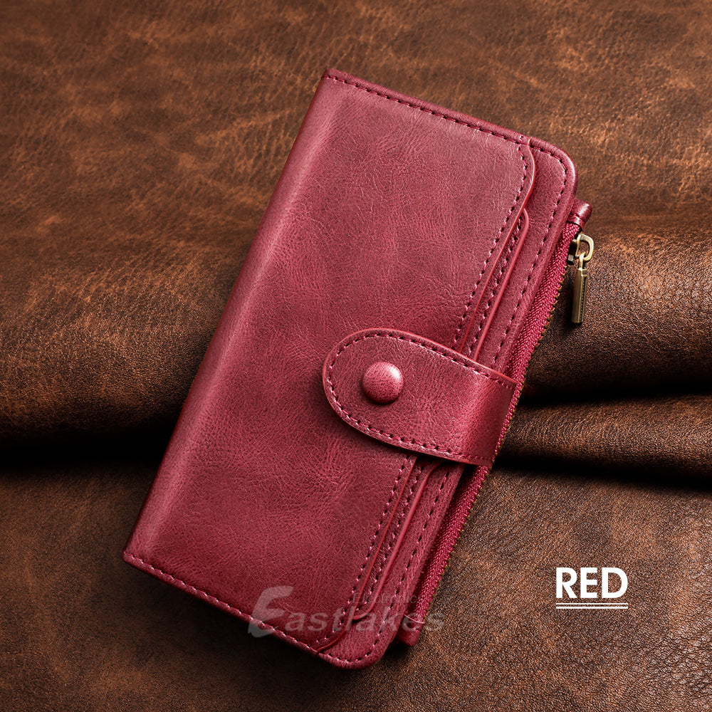 Full Wallet Leather Card Pouch Case For Apple iPhone 11 Pro Max XR XS Max - Eastlakes Electronics