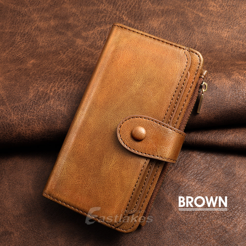 Full Wallet Leather Card Pouch Case For Apple iPhone 11 Pro Max XR XS Max - Eastlakes Electronics