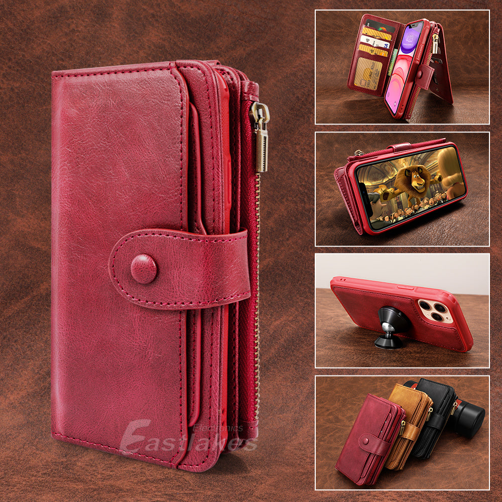 Flip Wallet Leather Card Pouch Case For Apple iPhone 11 Pro Max XR XS Max - Eastlakes Electronics