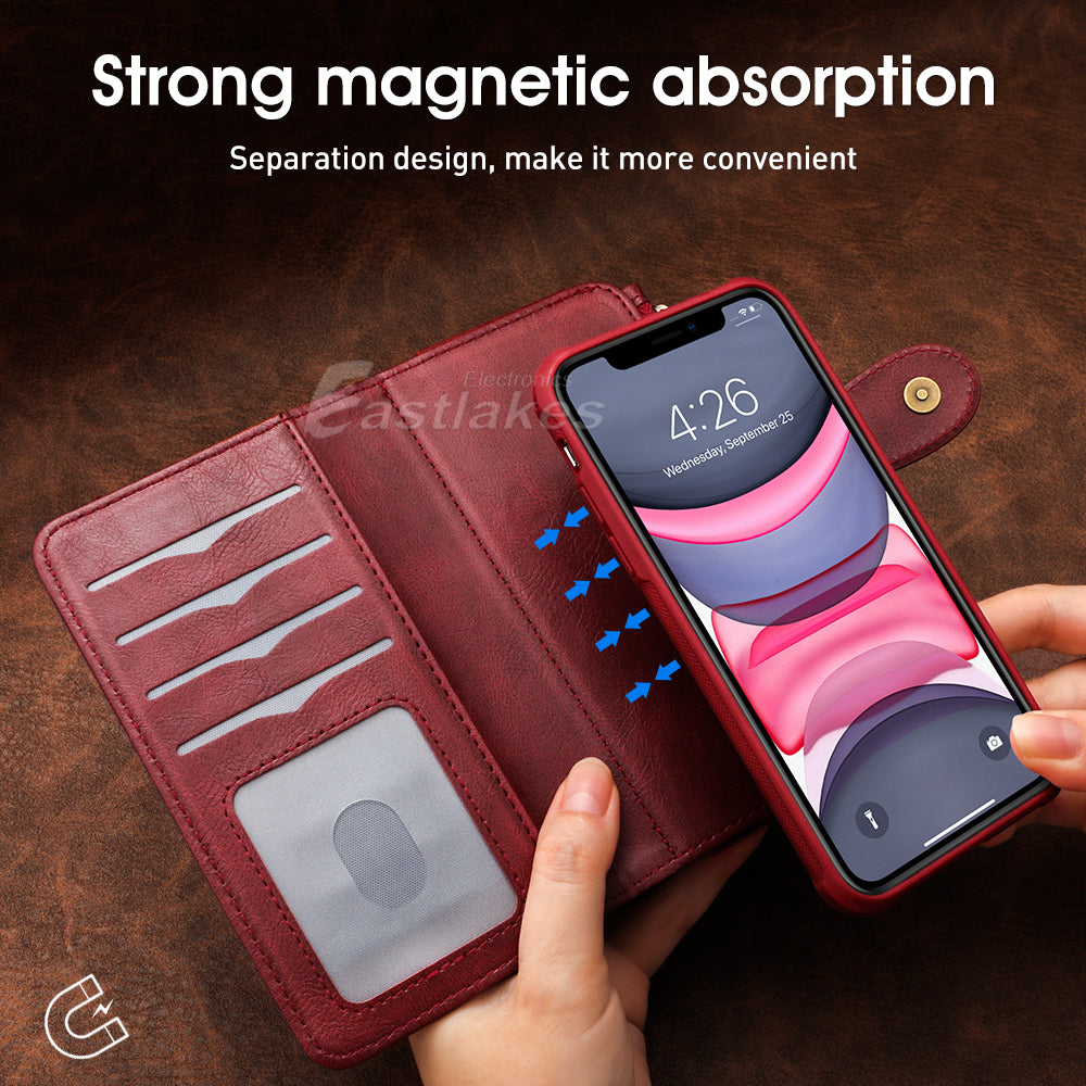 Full Wallet Leather Card Pouch Case For Apple iPhone 11 Pro Max XR XS Max - Eastlakes Electronics