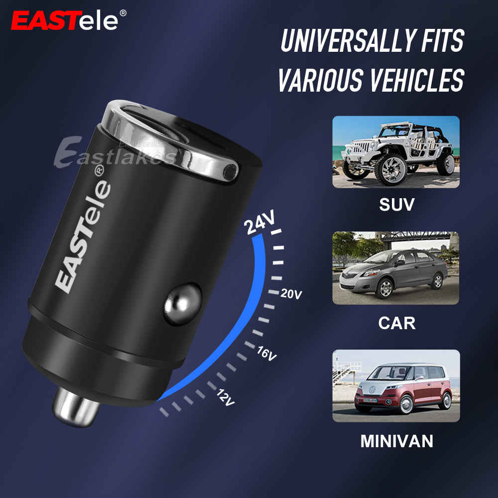 Compact USB-C Fast Car Charger - Eastlakes Electronics