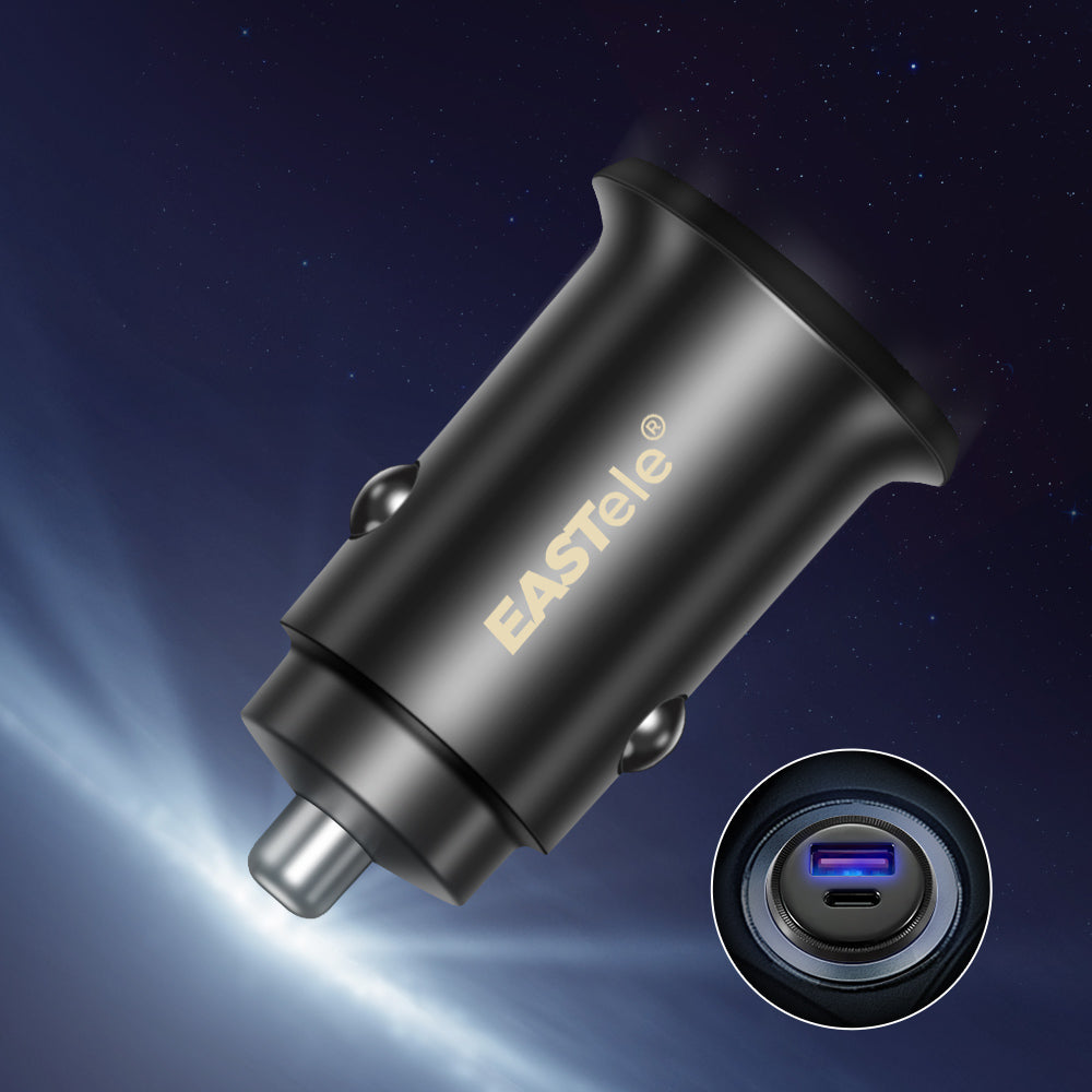 Dual USB+Type-C Fast Charging Car Charger - Eastlakes Electronics