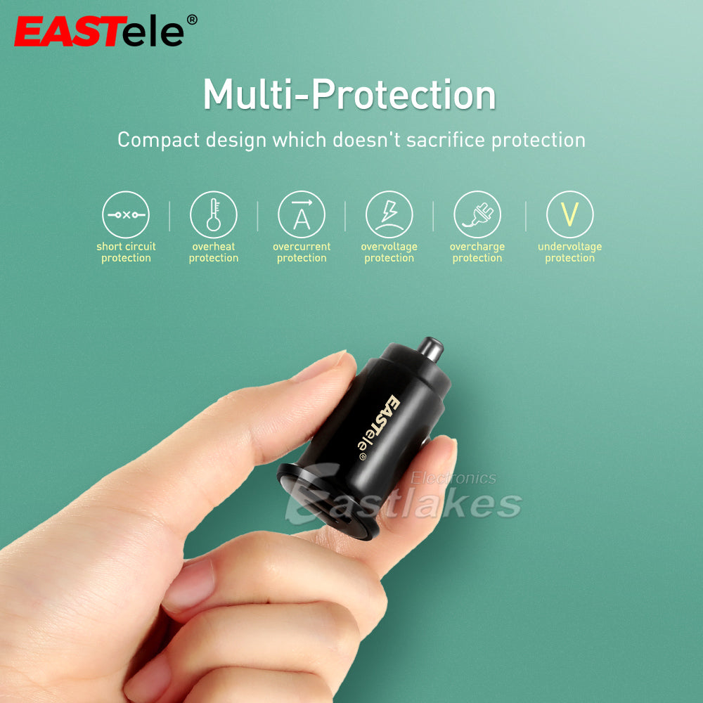 Dual USB+Type-C Fast Charging Car Charger - Eastlakes Electronics