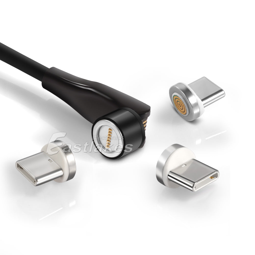 540° Rotate & Spin Magnetic Interface Fast Charge USB-C Type-C Data Charger Cable - Eastlakes Electronics