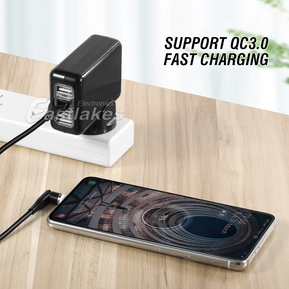540° Rotate & Spin Magnetic Interface Fast Charge USB-C Type-C Data Charger Cable - Eastlakes Electronics