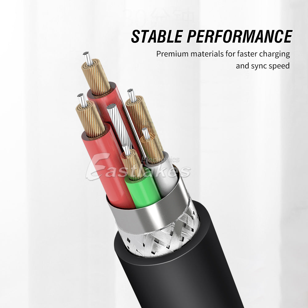 540° Rotate & Spin Magnetic Interface Fast Charge USB-C Type-C Data Charger Cable - Eastlakes Electronics
