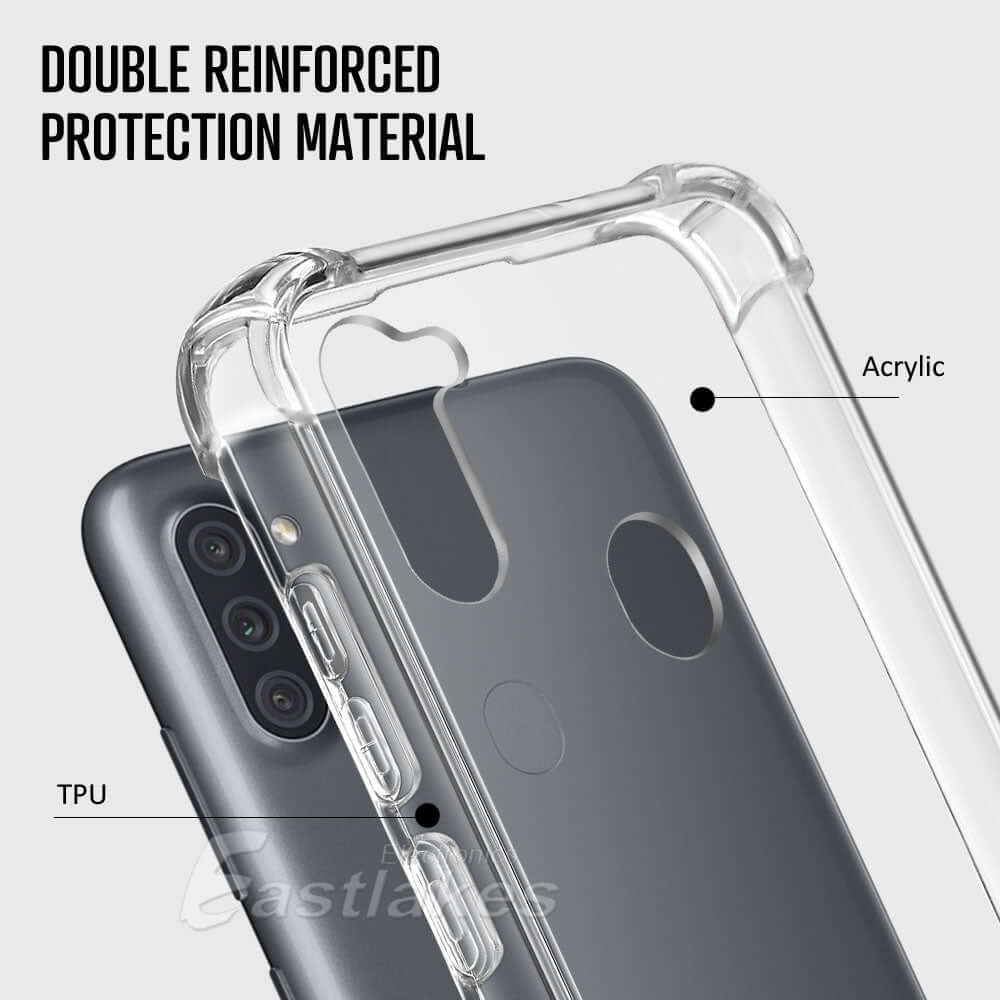 Clear Silicone Bumper Case for Samsung Galaxy A11 A21 - Eastlakes Electronics