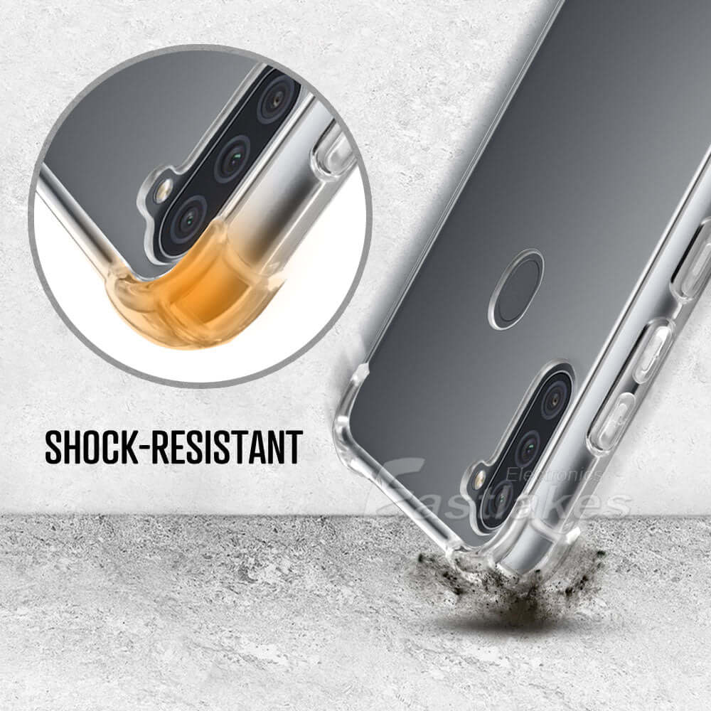 Clear Silicone Bumper Case for Samsung Galaxy A11 A21 - Eastlakes Electronics