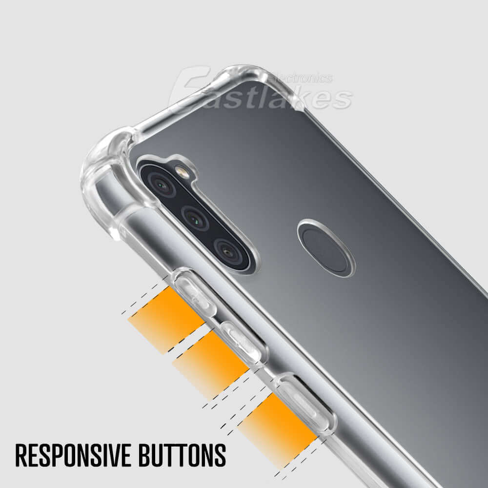 Clear Silicone Bumper Case for Samsung Galaxy A11 A21 - Eastlakes Electronics