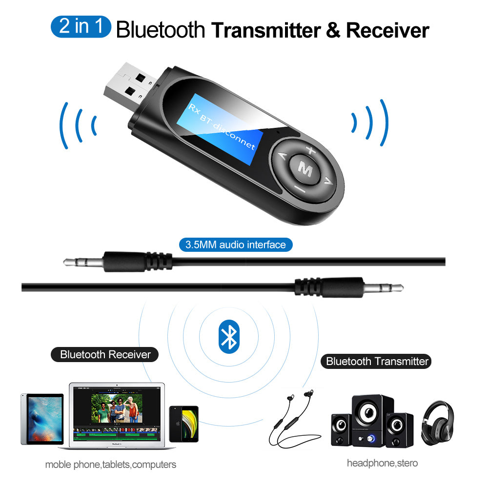 Bluetooth 5.0 USB Audio Transmitter & Receiver Adapter - Eastlakes Electronics