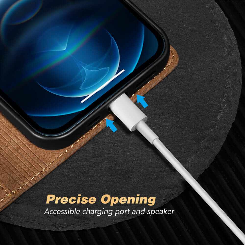 Retro Leather Wallet Card Case Cover For Apple iPhone 13 12 Pro Max mini - Eastlakes Electronics