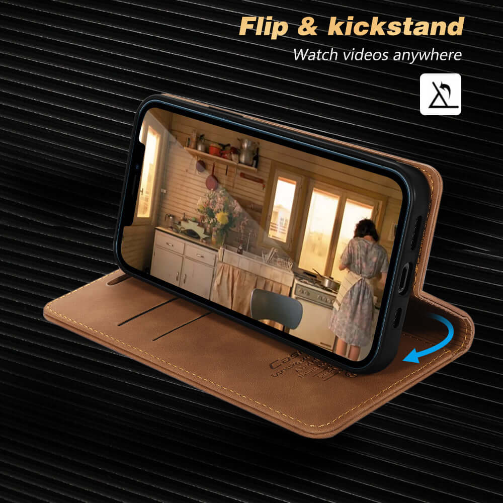 Retro Leather Wallet Card Case Cover For Apple iPhone 13 12 Pro Max mini - Eastlakes Electronics