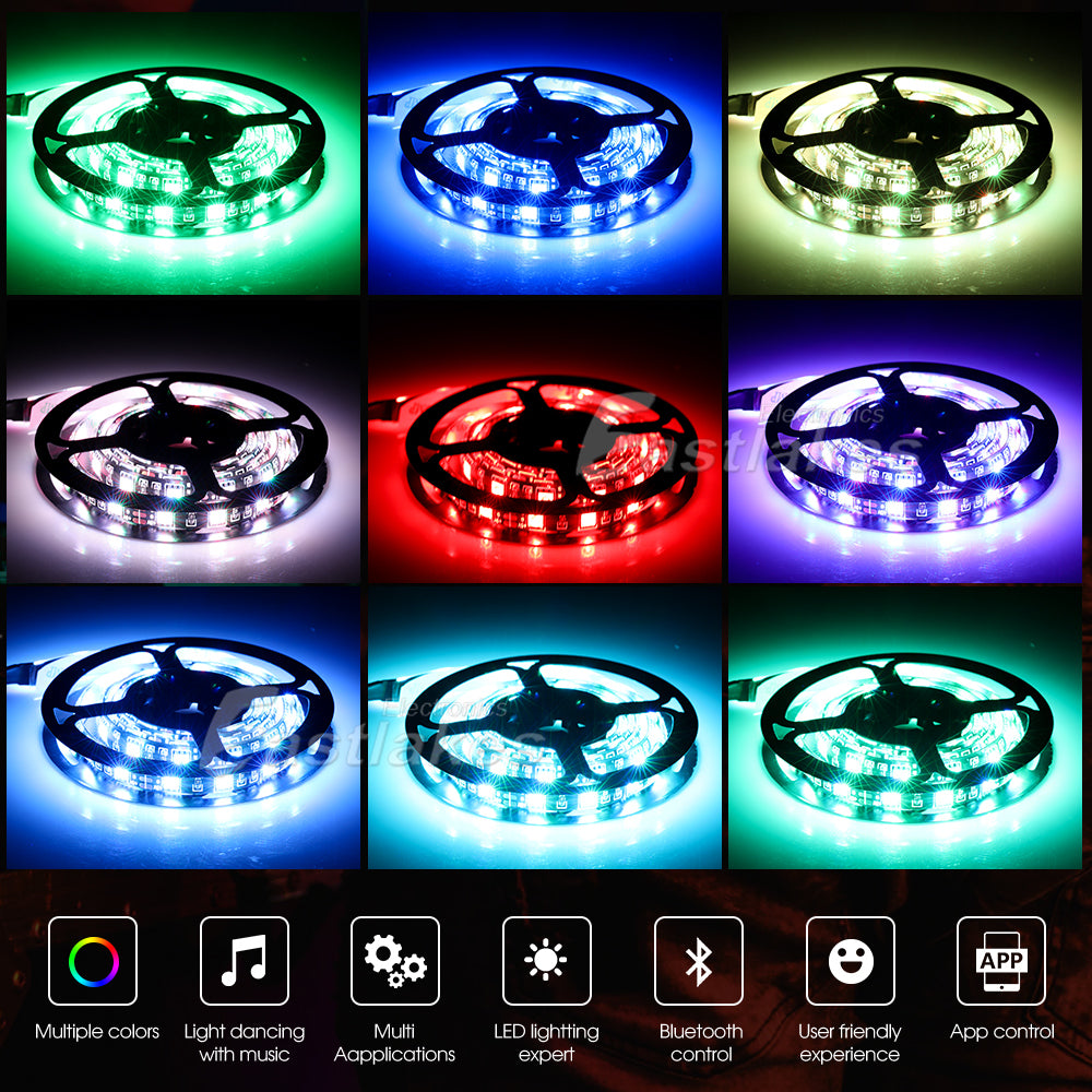 Smart RGB Colour Bluetooth Wifi Wireless LED Strip Lights - Eastlakes Electronics