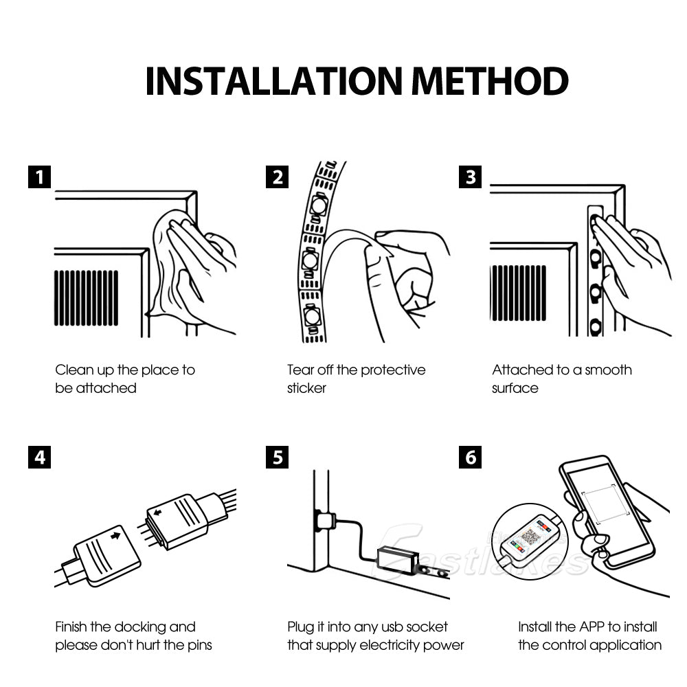 RGB Bluetooth LED Strip Lights - Eastlakes Electronics