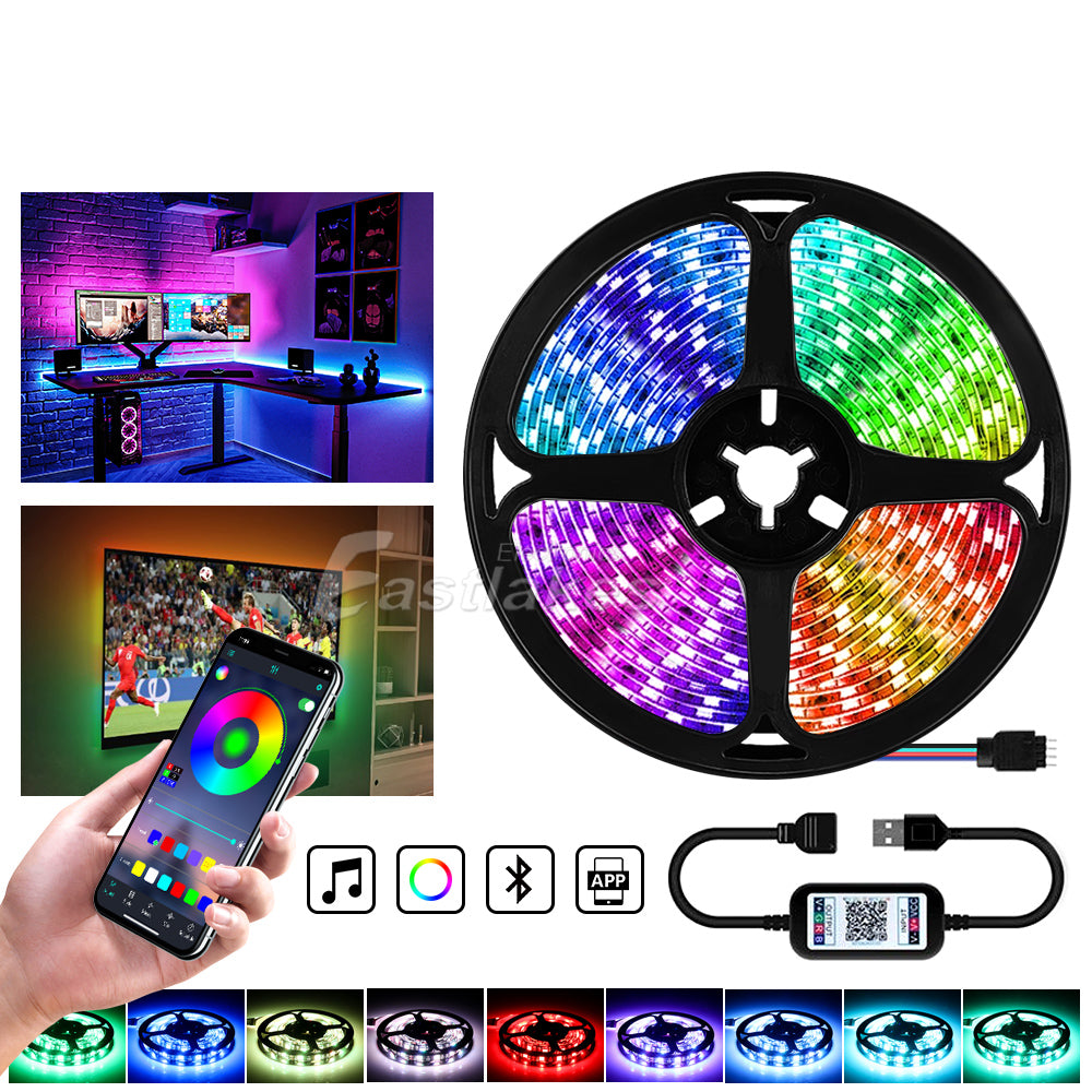 Smart RGB Colour Bluetooth Wifi Wireless LED Strip Lights - Eastlakes Electronics
