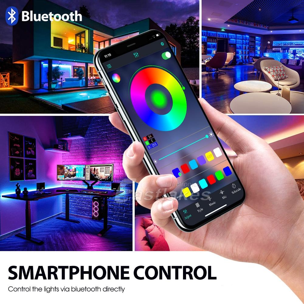 RGB Bluetooth LED Strip Lights - Eastlakes Electronics