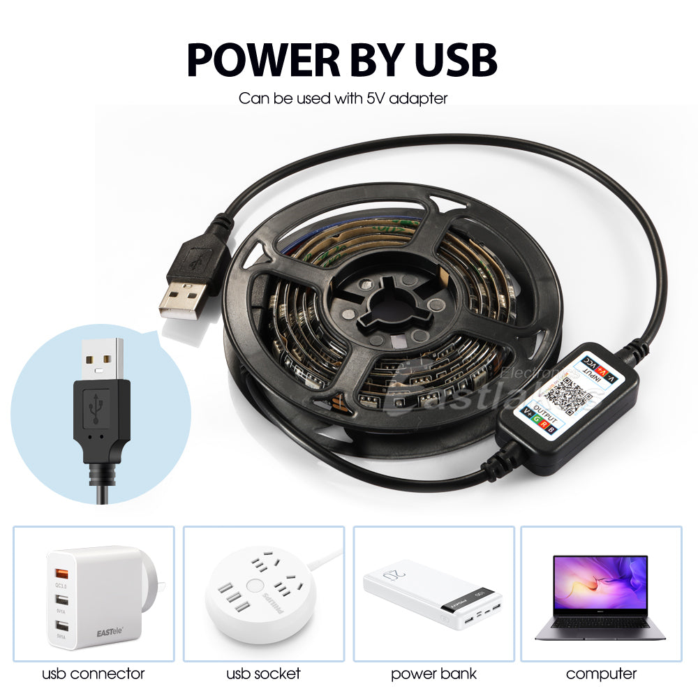 RGB Bluetooth LED Strip Lights - Eastlakes Electronics