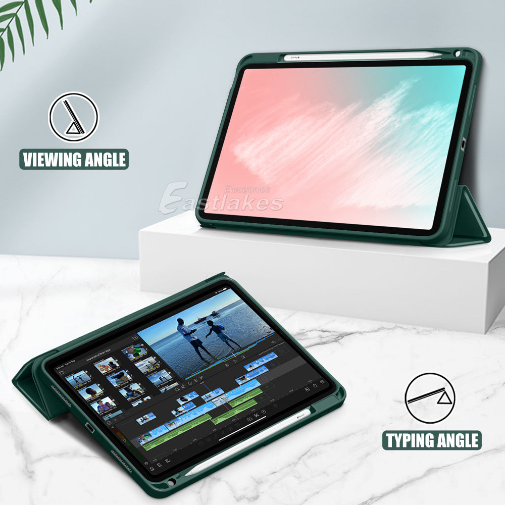 Silicone Smart Cover For Apple iPad with Apple Pen Clip - Eastlakes Electronics