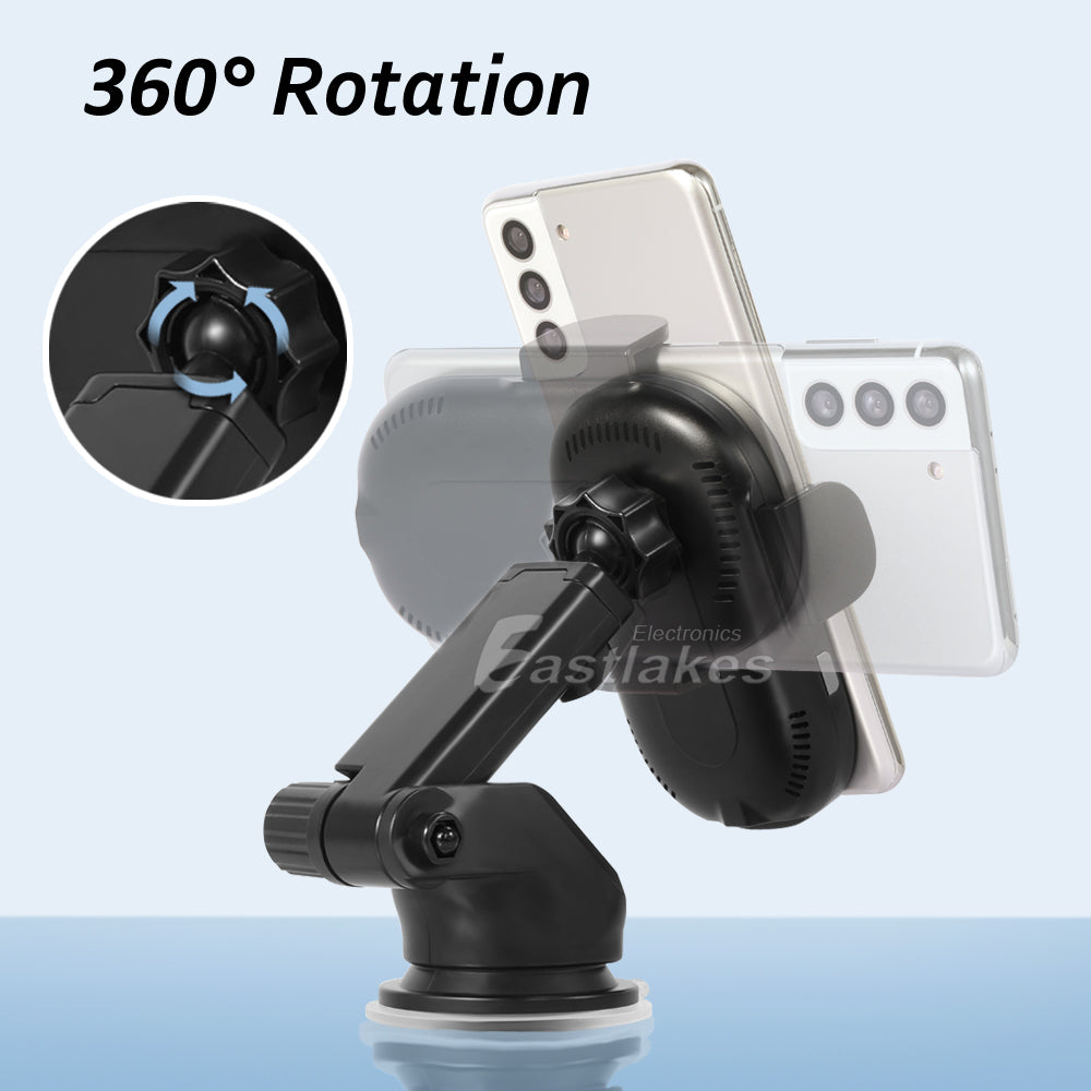 Automatic Clamping Wireless QI Car Charge Charger Mount Air Vent Phone Holder - Eastlakes Electronics