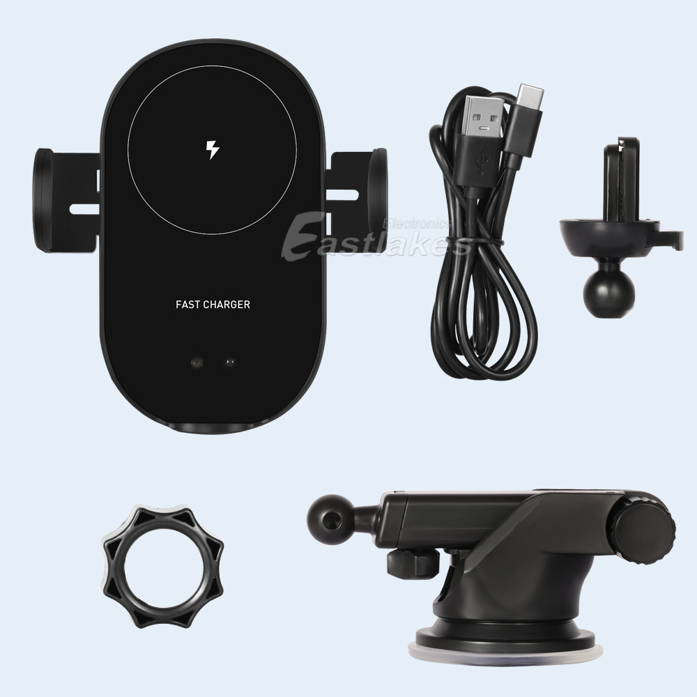 Automatic Clamping Wireless QI Car Charge Charger Mount Air Vent Phone Holder - Eastlakes Electronics