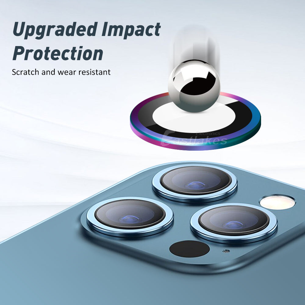 Apple iPhone 12 Series Camera Lens Metal Tempered Glass Protector - Eastlakes Electronics