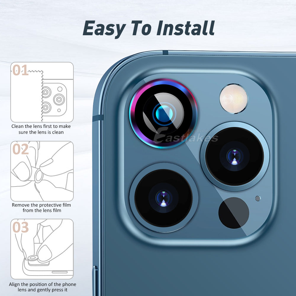 Apple iPhone 12 Series Camera Lens Metal Tempered Glass Protector - Eastlakes Electronics