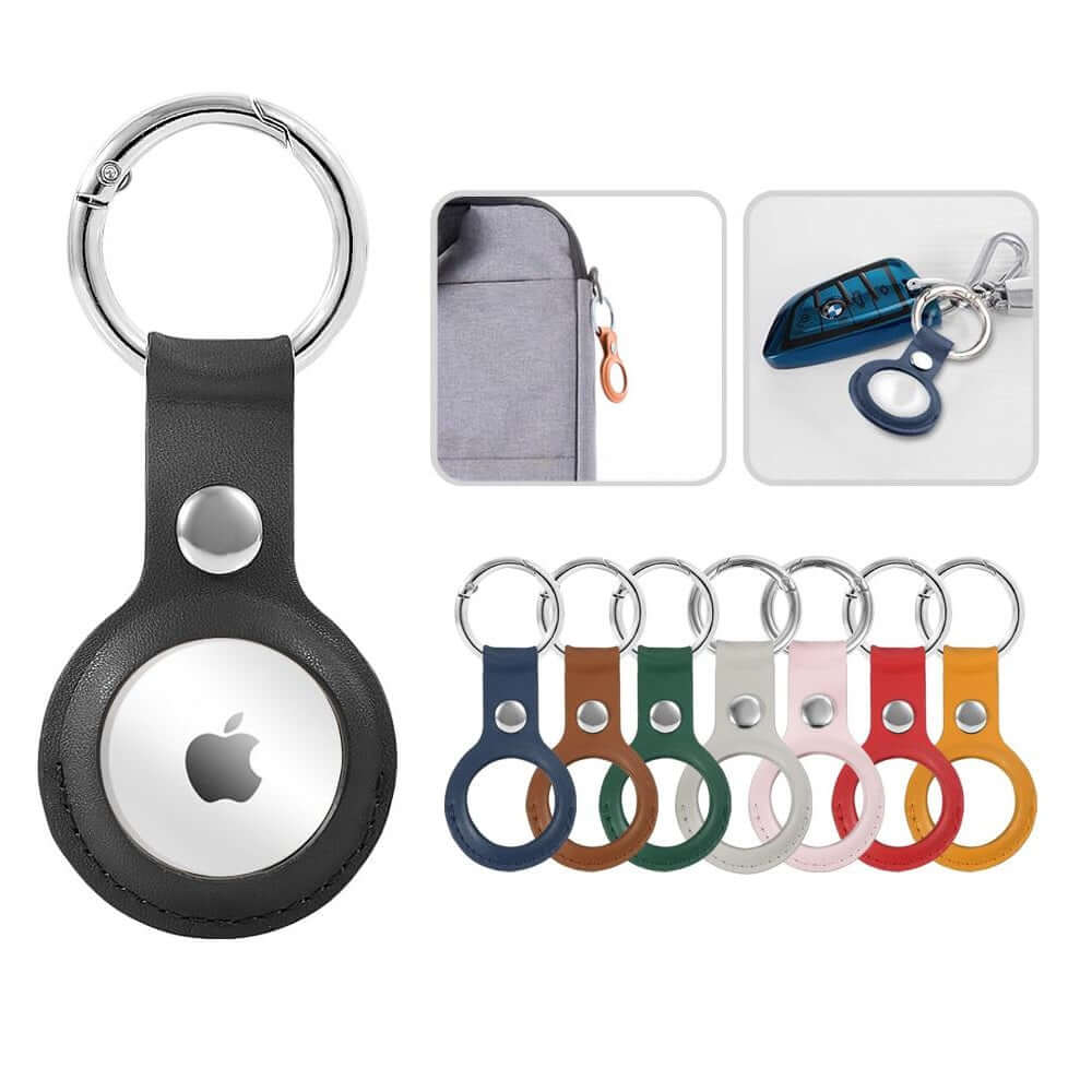 Apple AirTag Leather Key Ring Strap Holder Case - Eastlakes Electronics