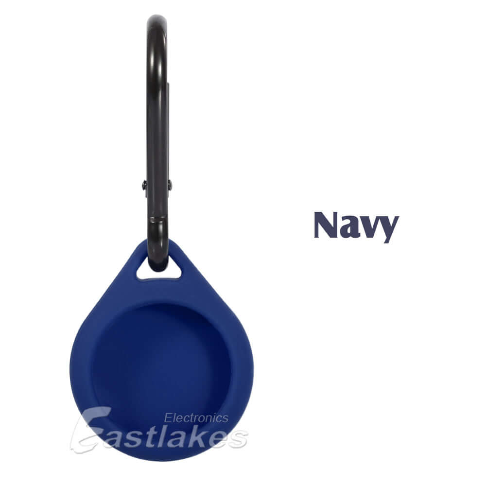 Navy Silicone Apple AirTag Keyring