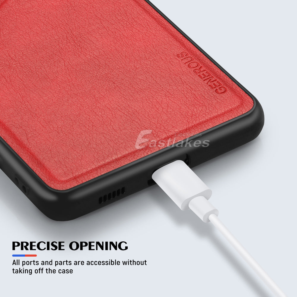 Samsung Galaxy S21 S22 Series Case Leather Shockproof Case W/ Magnetic Holder - Eastlakes Electronics