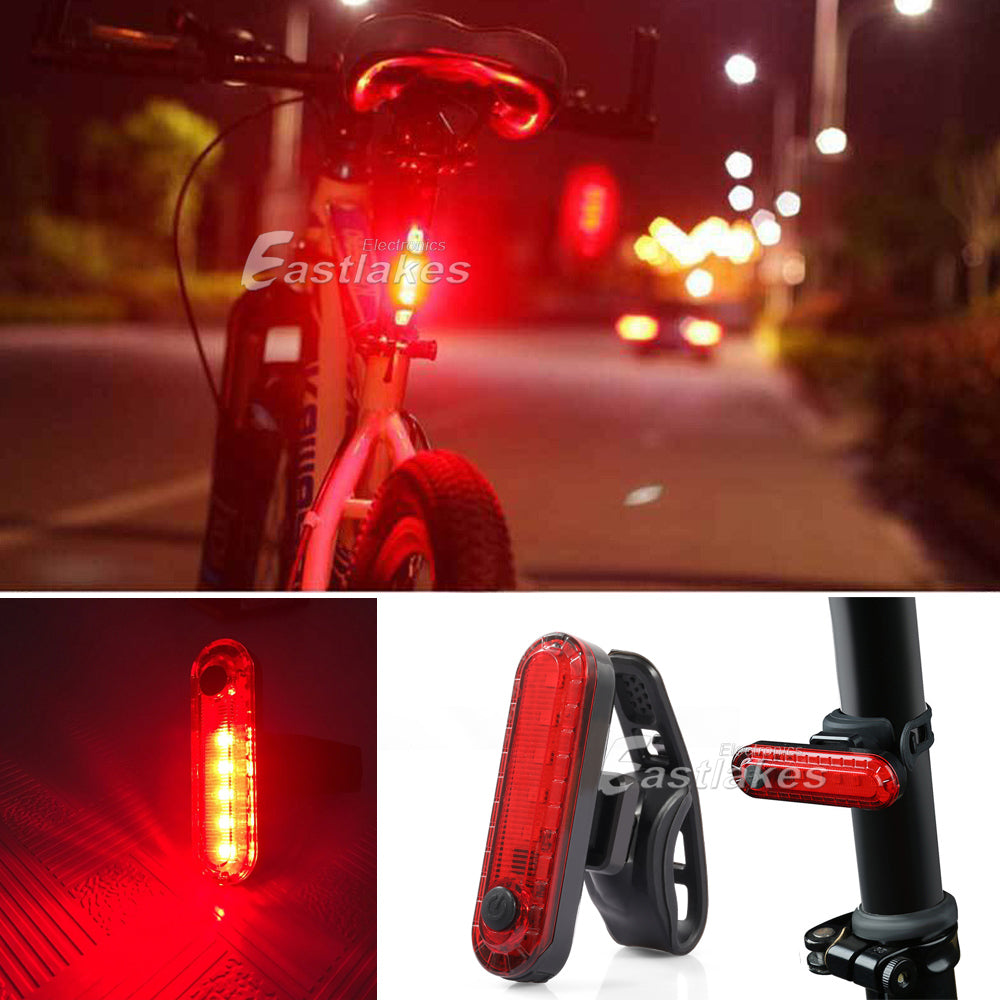 [2PCS] Bicycle Rechargeable LED Rear Tail Light - Eastlakes Electronics