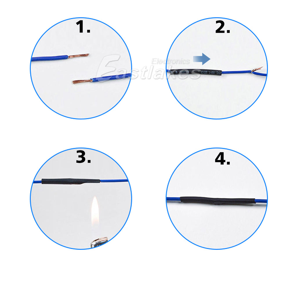 530 pcs Heat Shrink Tubing Tube Assortment Wire Cable Insulation Sleeving Kit - Eastlakes Electronics