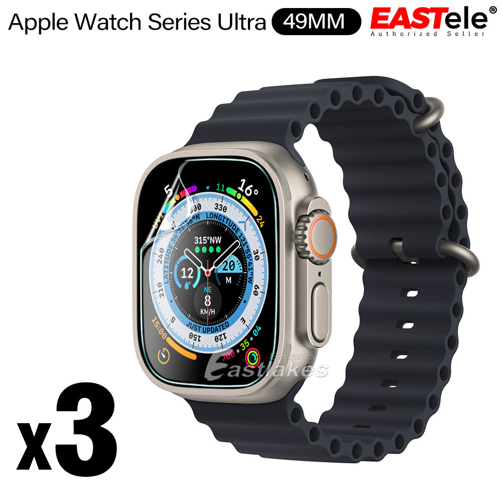[3 Pack] EASTele Hydrogel Aqua Screen Protector Full Coverage For Apple Watch - Eastlakes Electronics