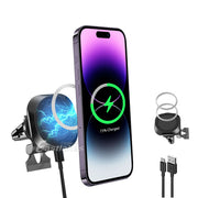 15W Magnetic Wireless Charger Car Holder Mount Cradle - Eastlakes Electronics