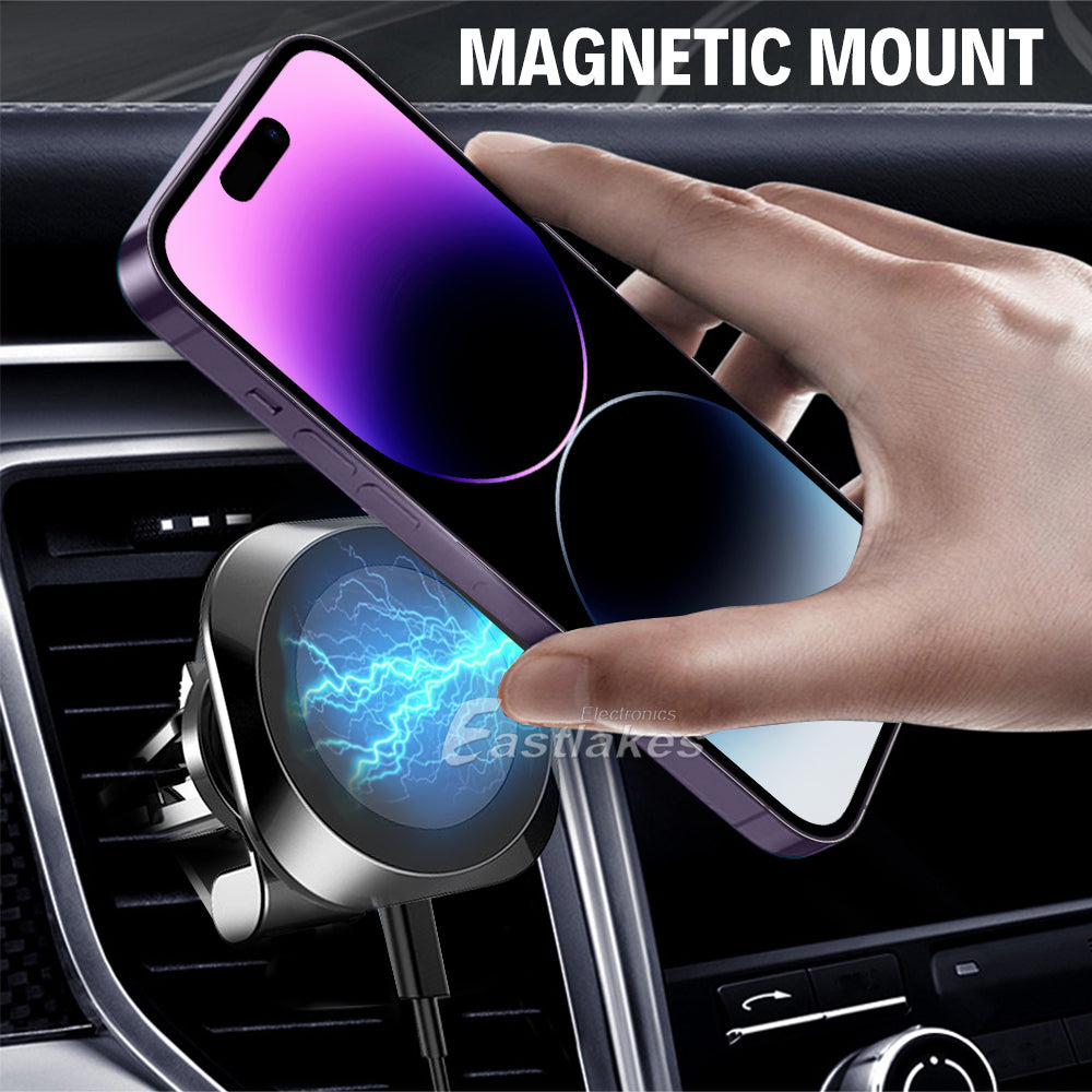15W Magnetic Wireless Charger Car Holder Mount Cradle - Eastlakes Electronics